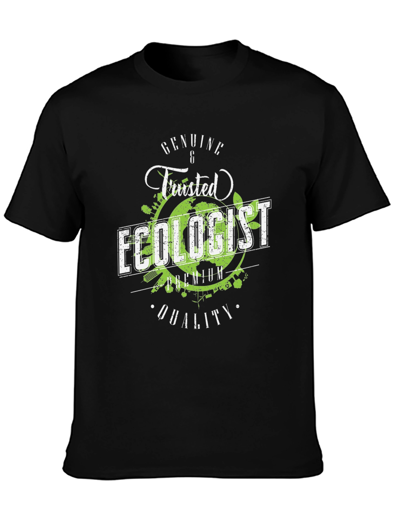 Genuine & Trusted Ecologist Premium Quality Black T-Shirt