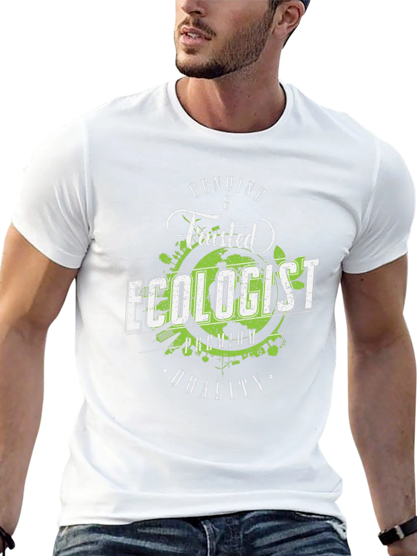 Genuine & Trusted Ecologist Premium Quality Black T-Shirt