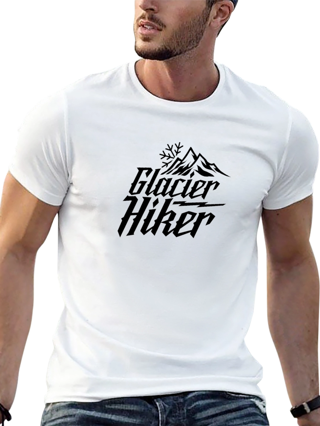 Glacier Hiker Graphic T-Shirt - Black