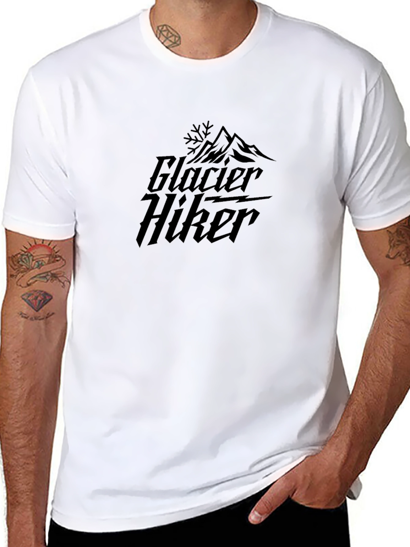 Glacier Hiker Graphic T-Shirt - Black