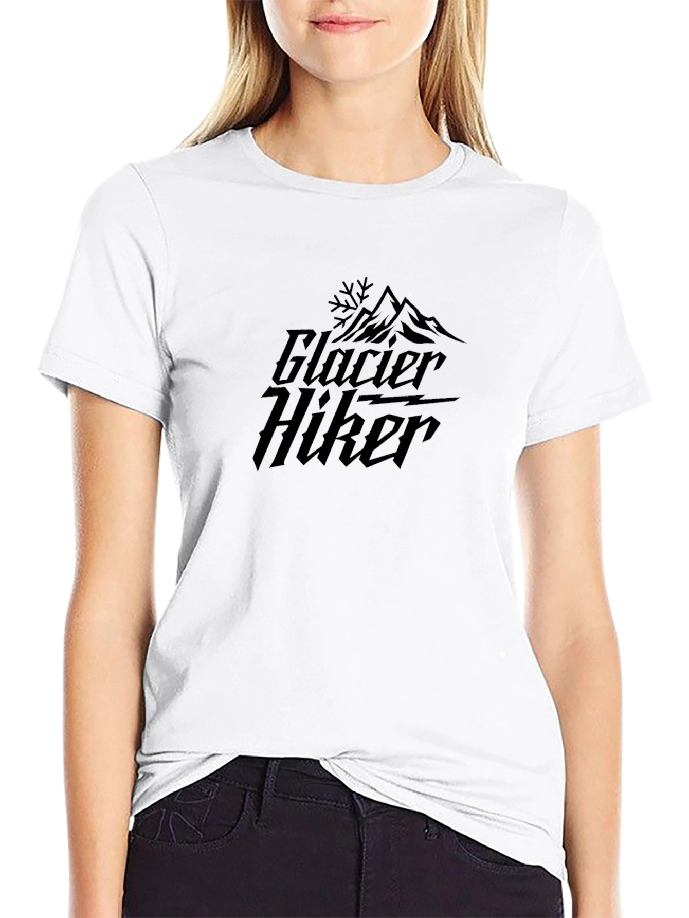 Glacier Hiker Graphic T-Shirt - Black