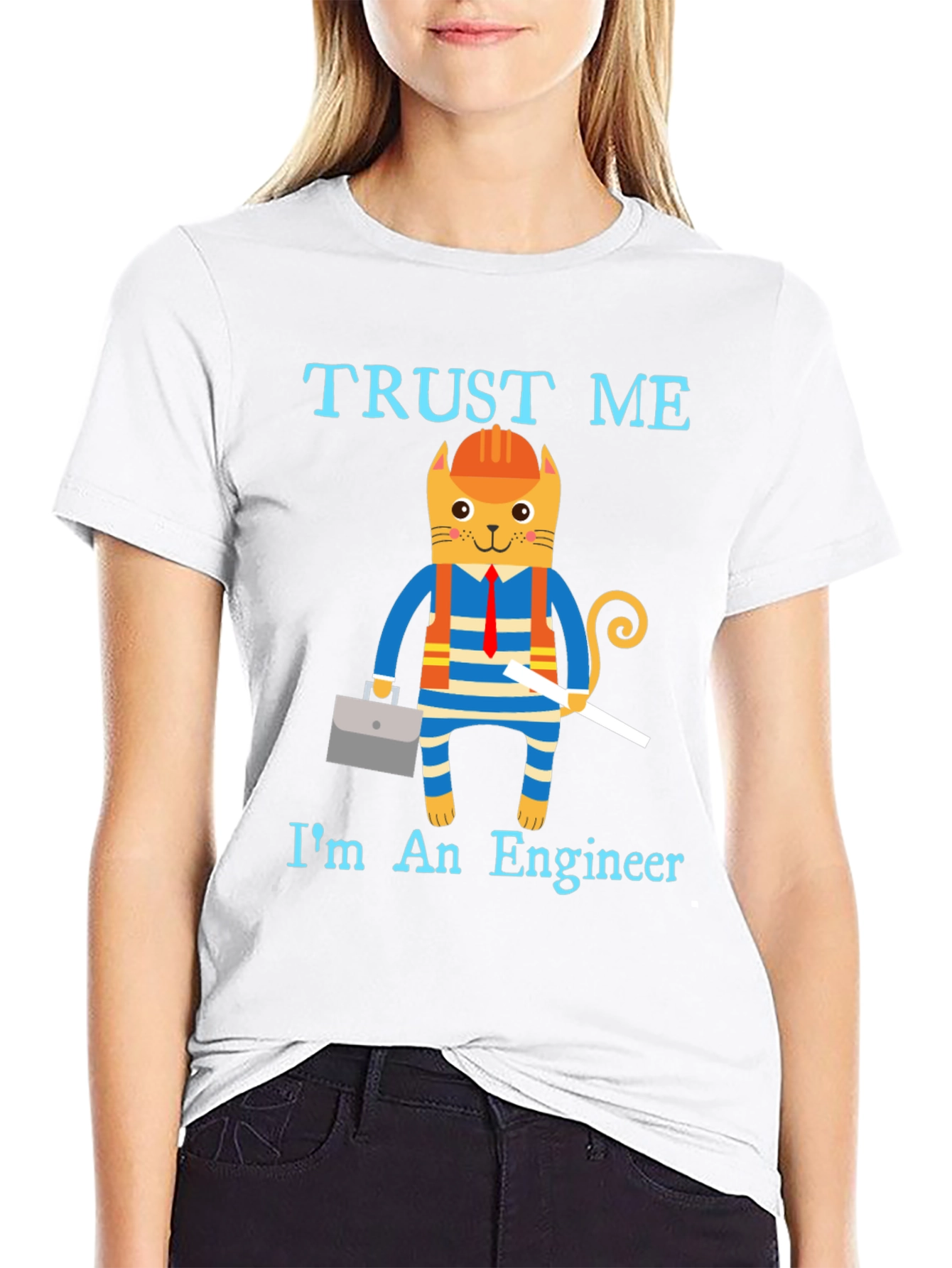 Trust Me Im an Engineer Funny Cat T-Shirt