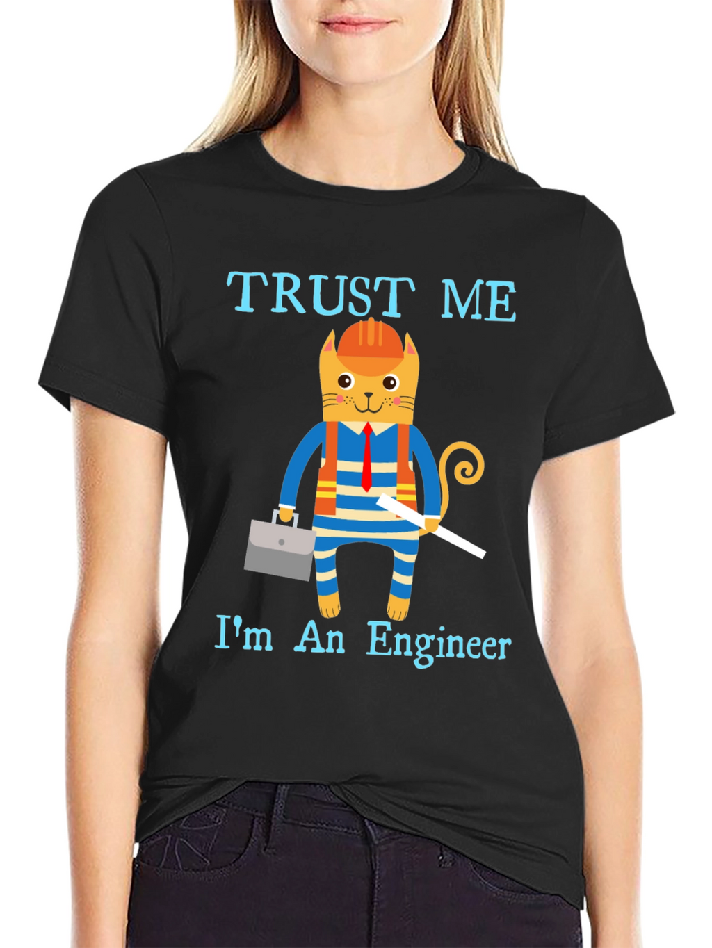 Trust Me Im an Engineer Funny Cat T-Shirt