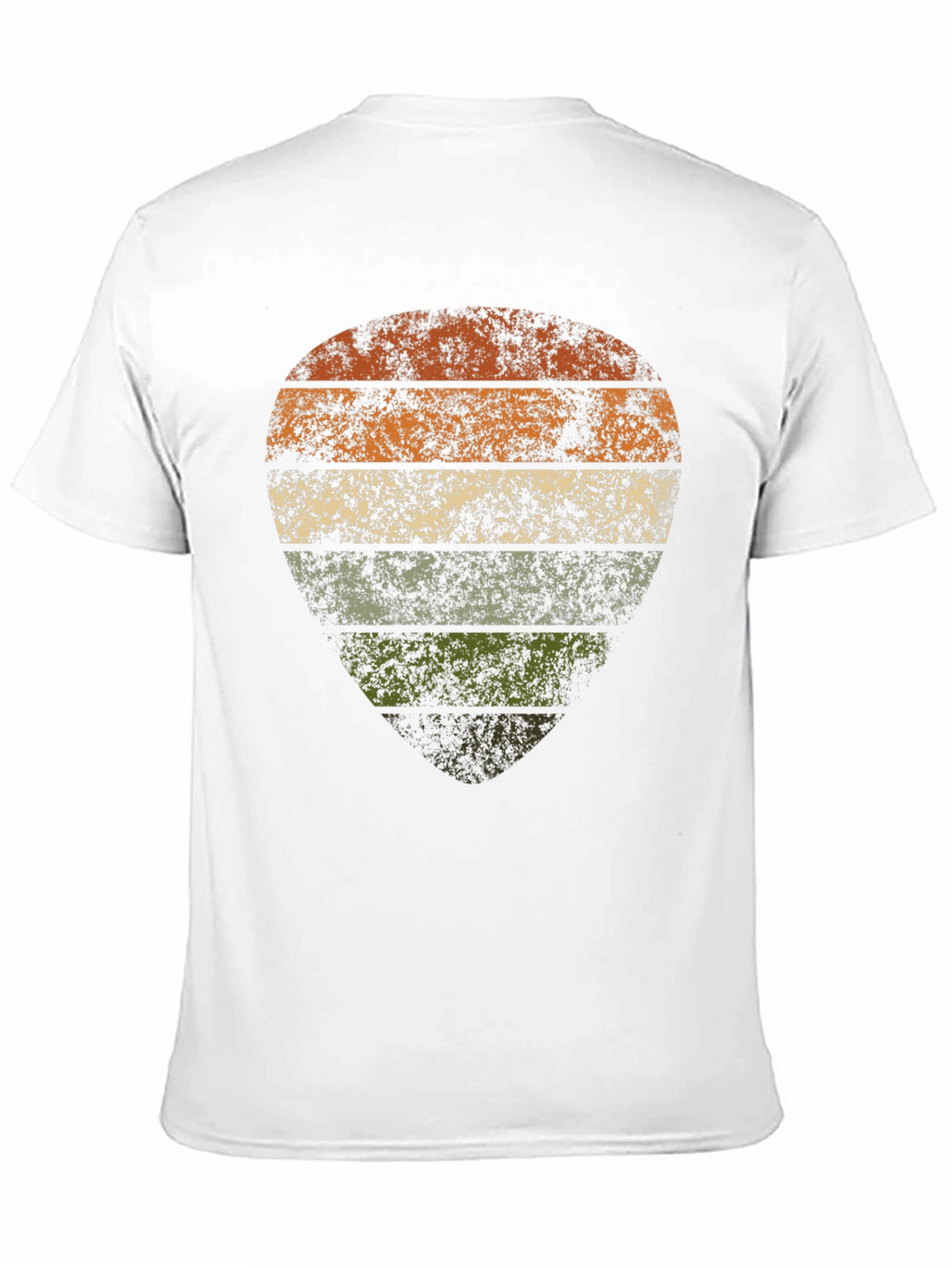 Retro Striped Guitar Pick Graphic T-Shirt