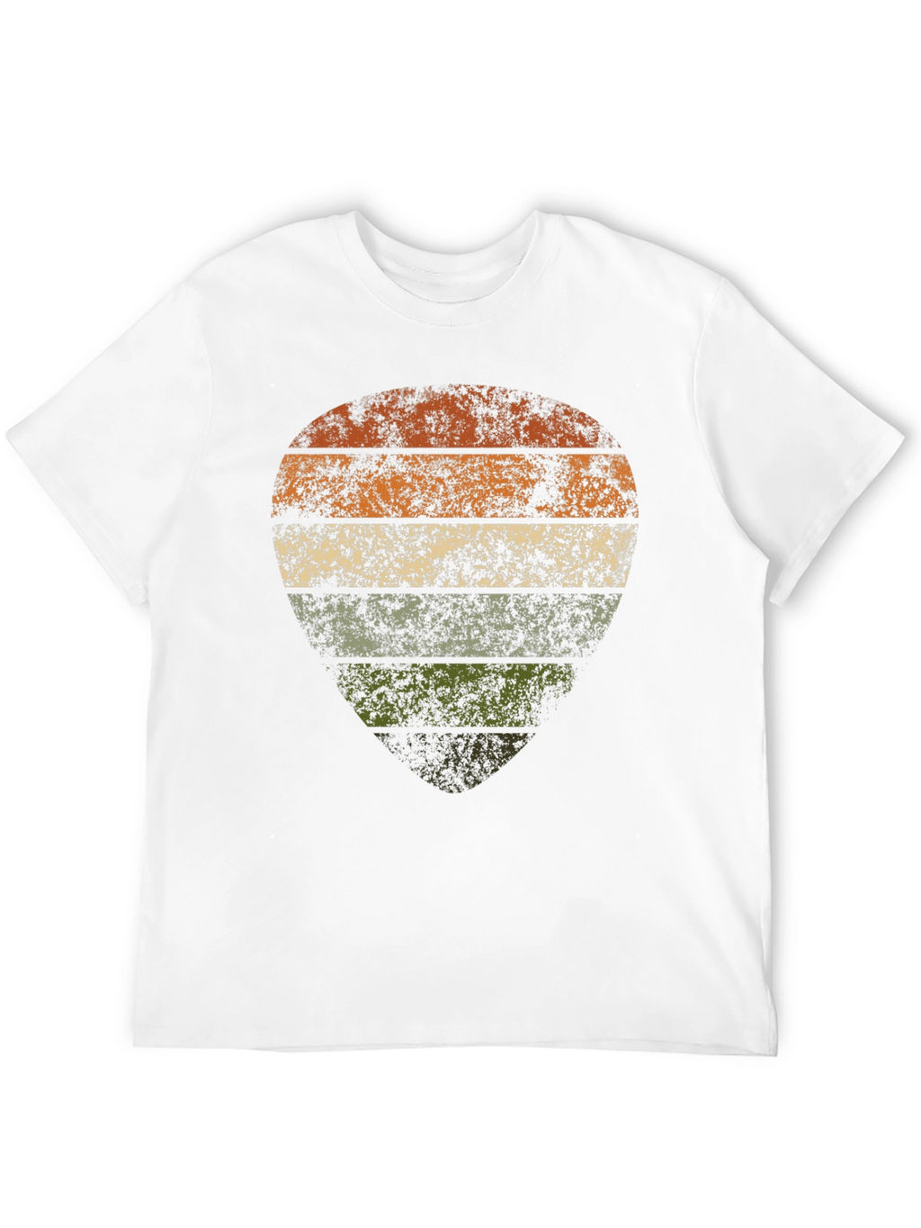 Retro Striped Guitar Pick Graphic T-Shirt