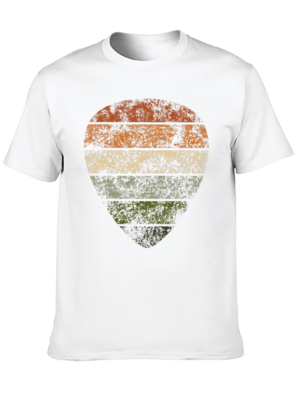 Retro Striped Guitar Pick Graphic T-Shirt