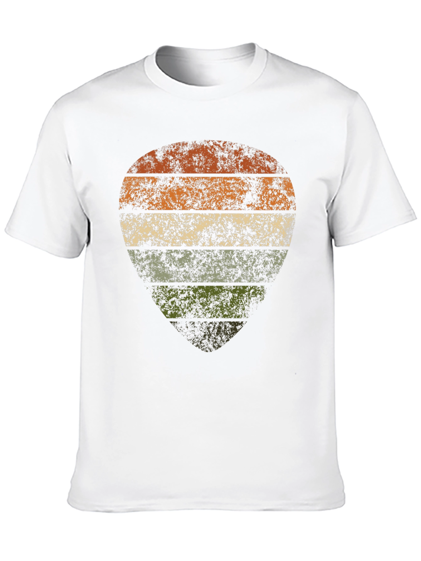 Retro Striped Guitar Pick Graphic T-Shirt