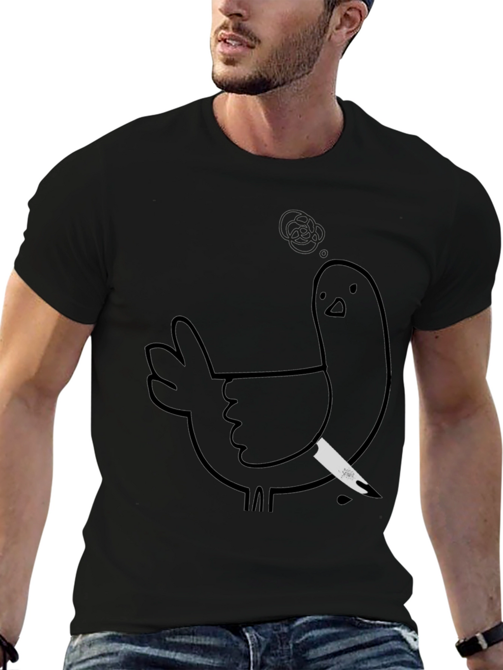 Murderous Chicken Graphic Tee - Black