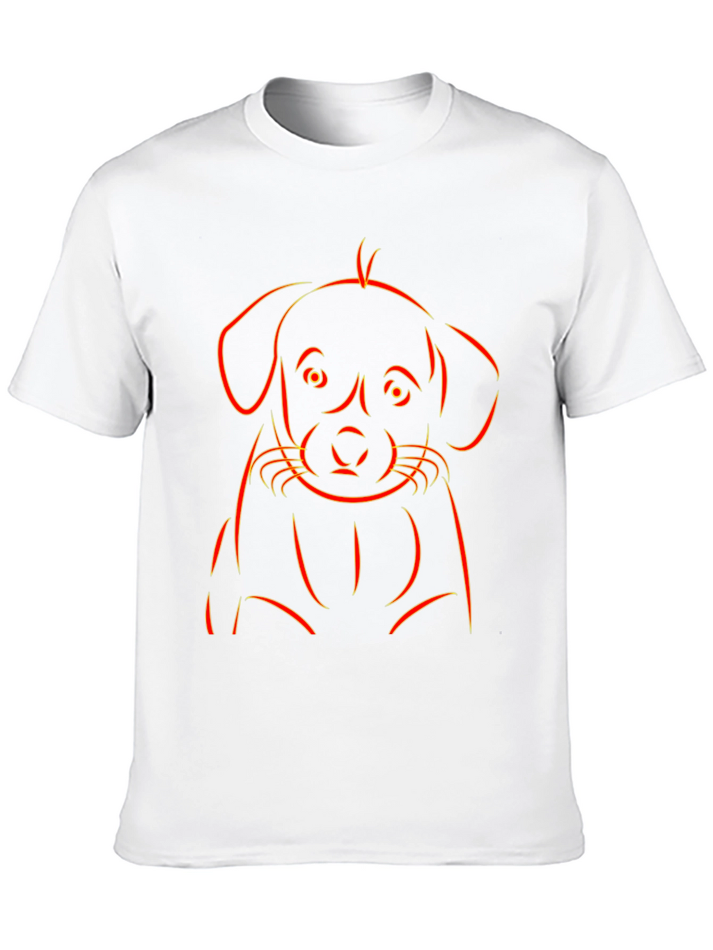 Puppy Outline Graphic Tee - Black