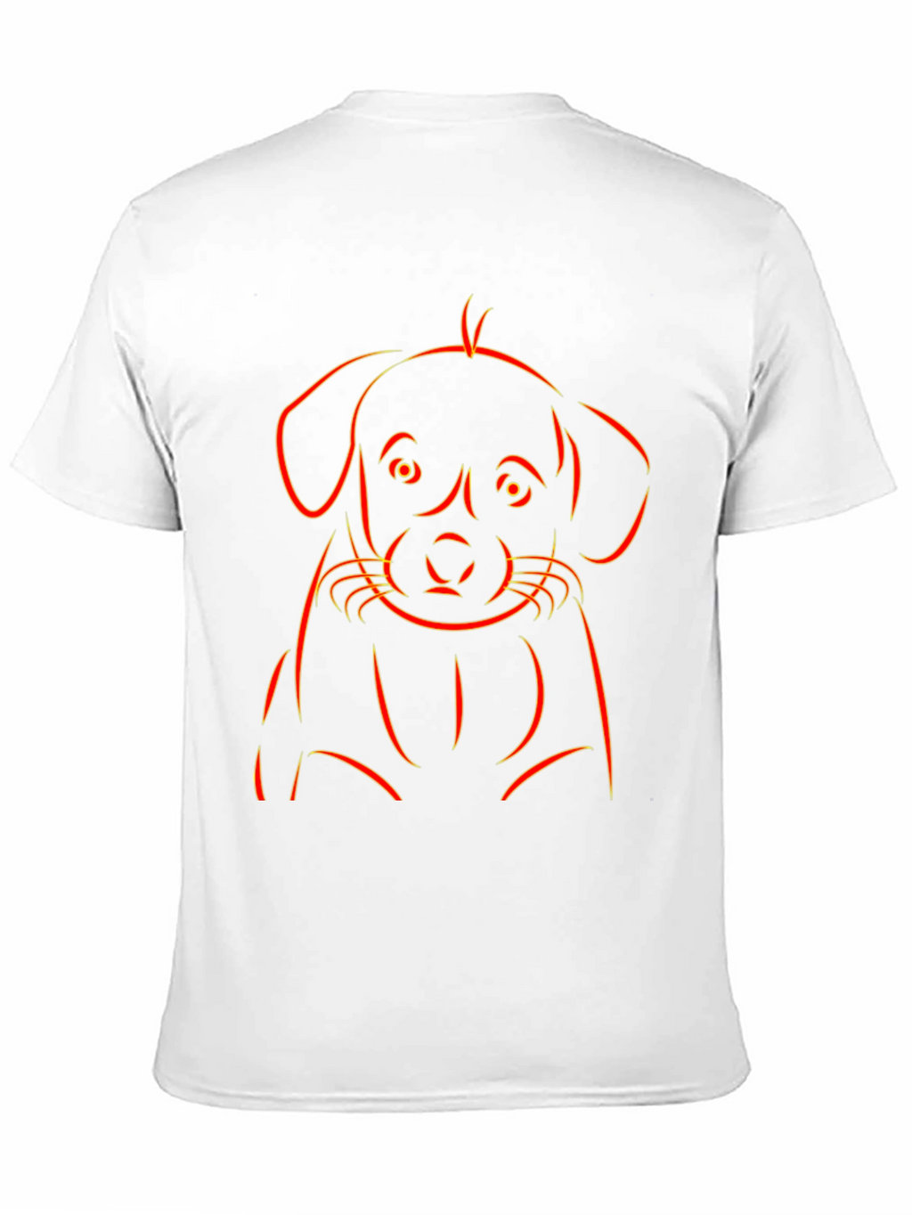 Puppy Outline Graphic Tee - Black