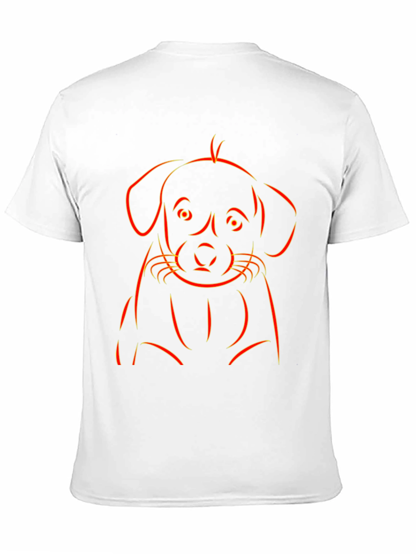 Puppy Outline Graphic Tee - Black
