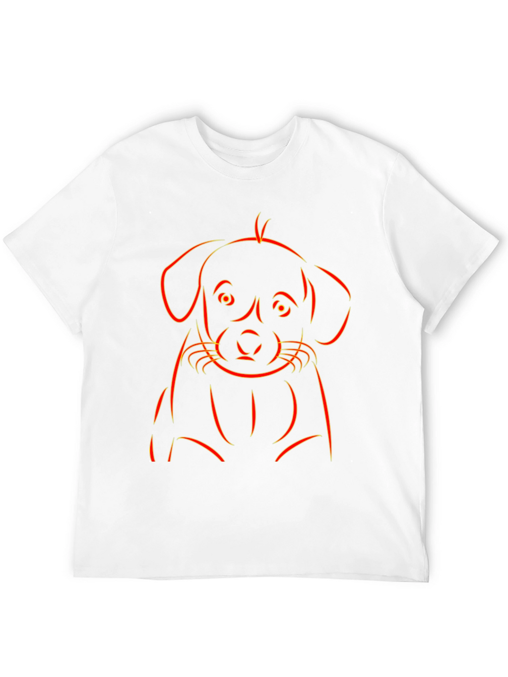 Puppy Outline Graphic Tee - Black