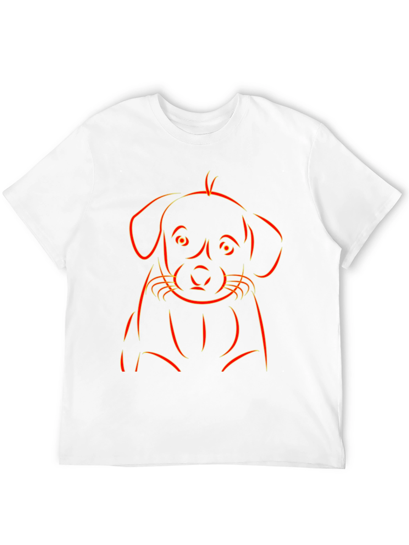 Puppy Outline Graphic Tee - Black