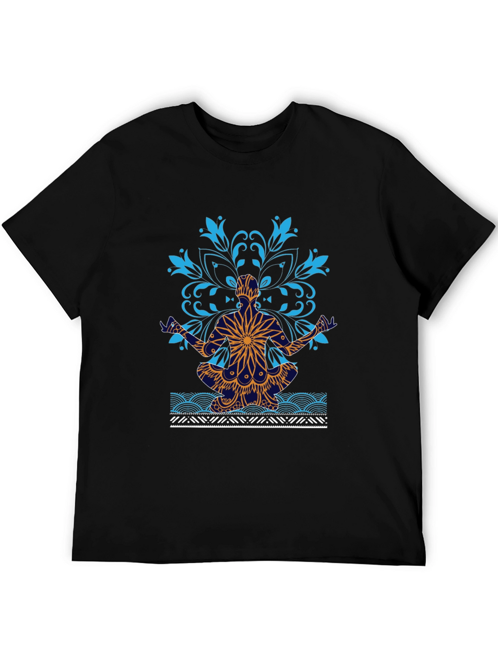Yoga Mandala Graphic Tee - Meditative Style