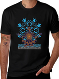 Yoga Mandala Graphic Tee - Meditative Style
