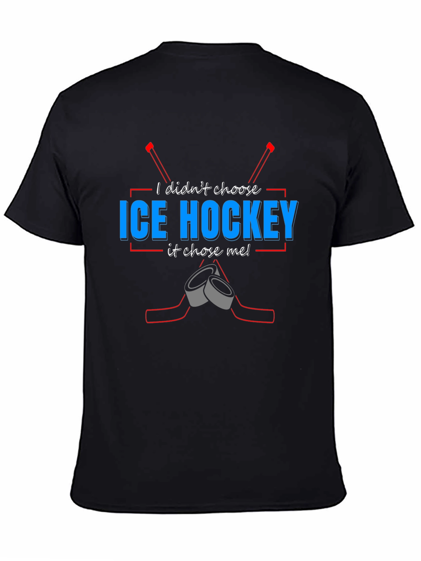 Ice Hockey Chose Me T-Shirt - Black Tee