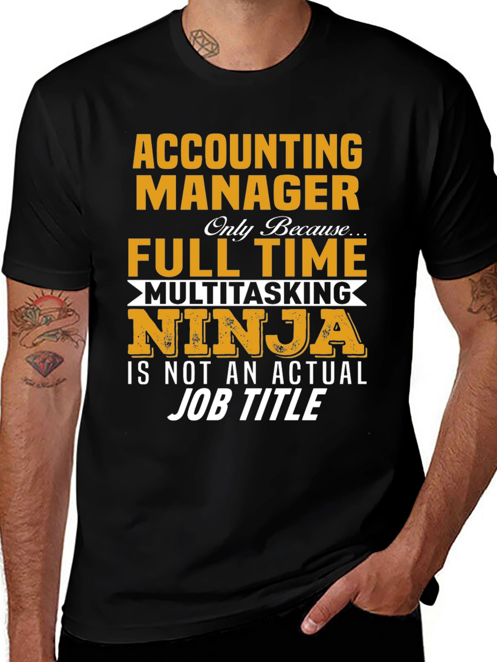 Accounting Manager Full Time Ninja T-Shirt
