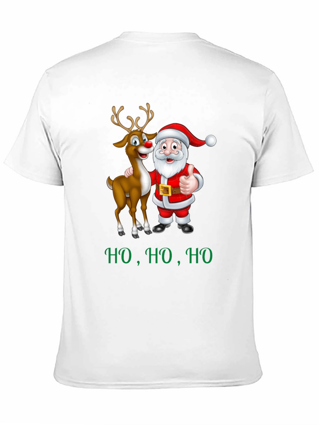 Santa & Rudolph Christmas T-Shirt - Festive Holiday Wear