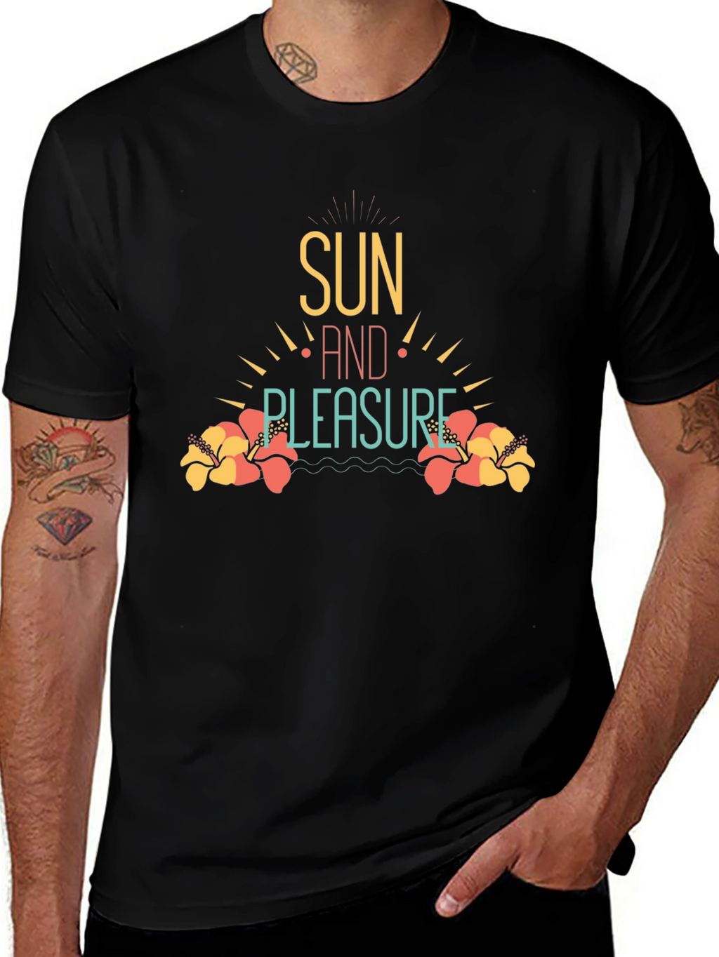 Sun and Pleasure Black T-Shirt