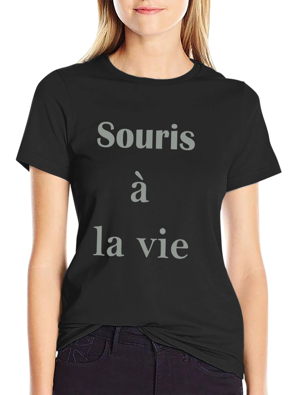Smiley Life T-Shirt - French Saying Cotton Tee