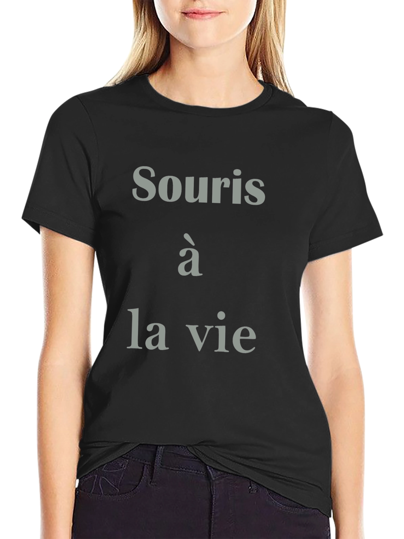 Smiley Life T-Shirt - French Saying Cotton Tee