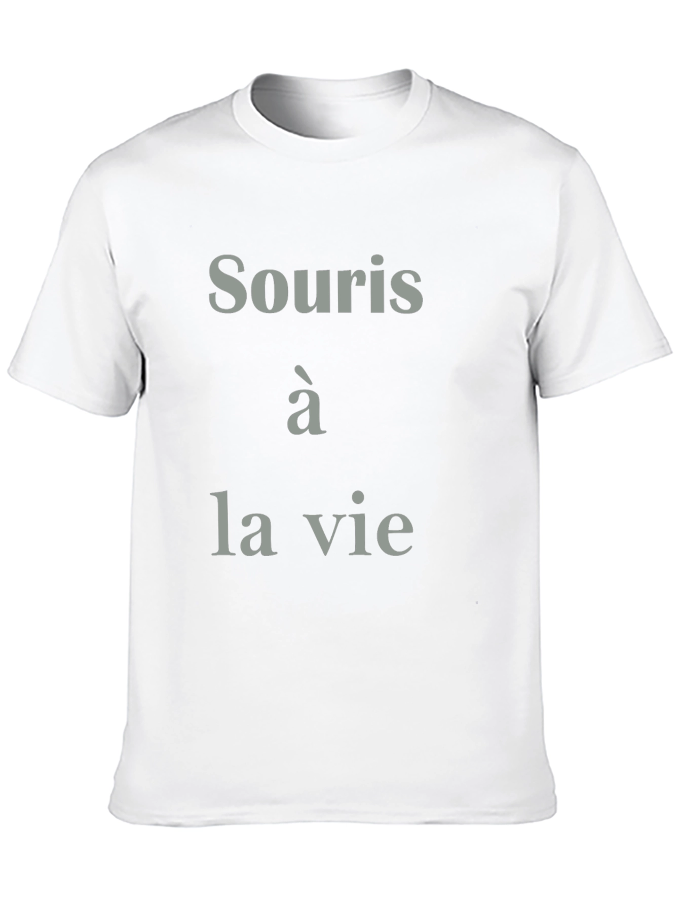 Smiley Life T-Shirt - French Saying Cotton Tee