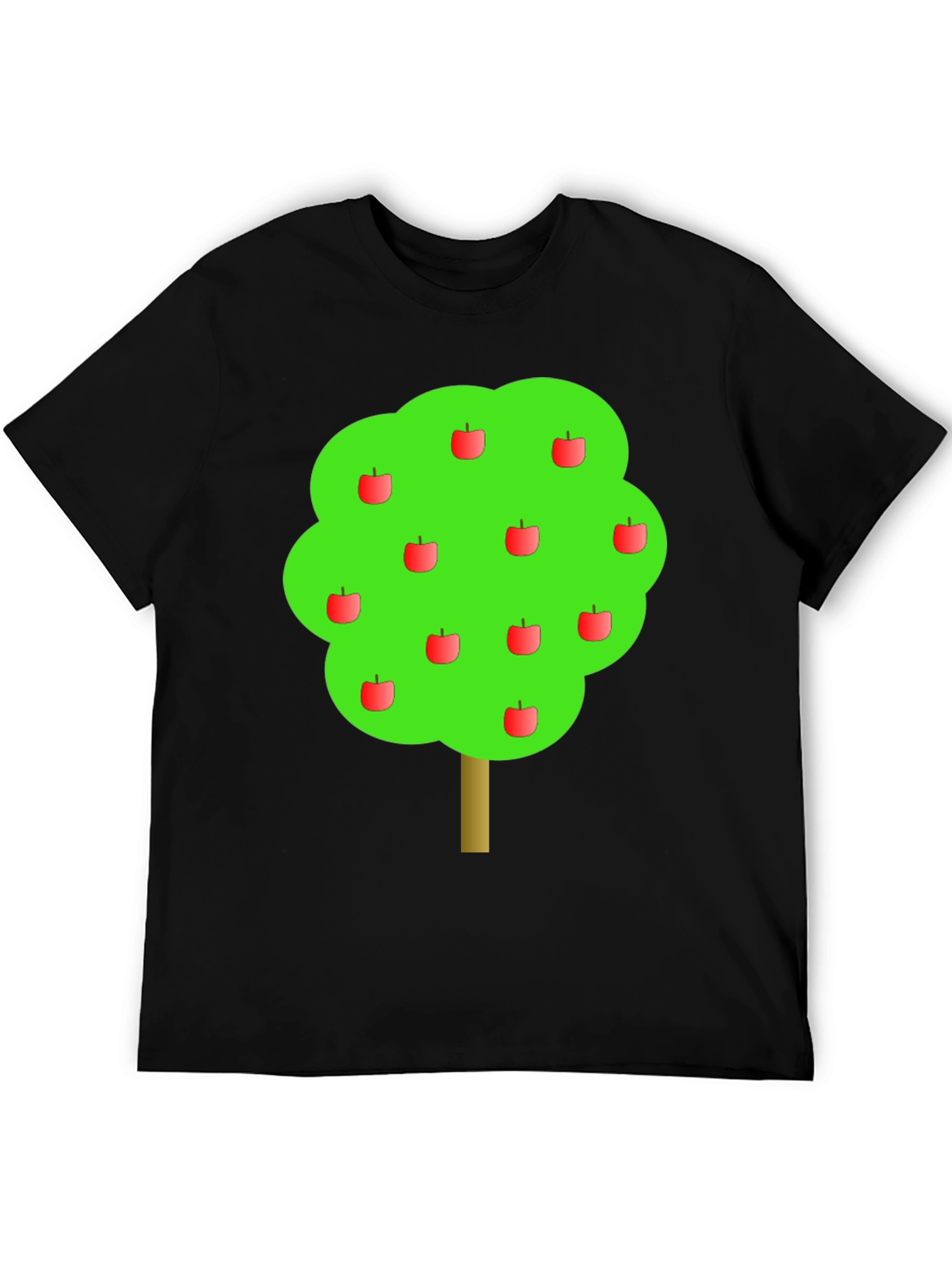 Apple Tree Graphic Black T-Shirt