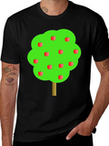 Apple Tree Graphic Black T-Shirt