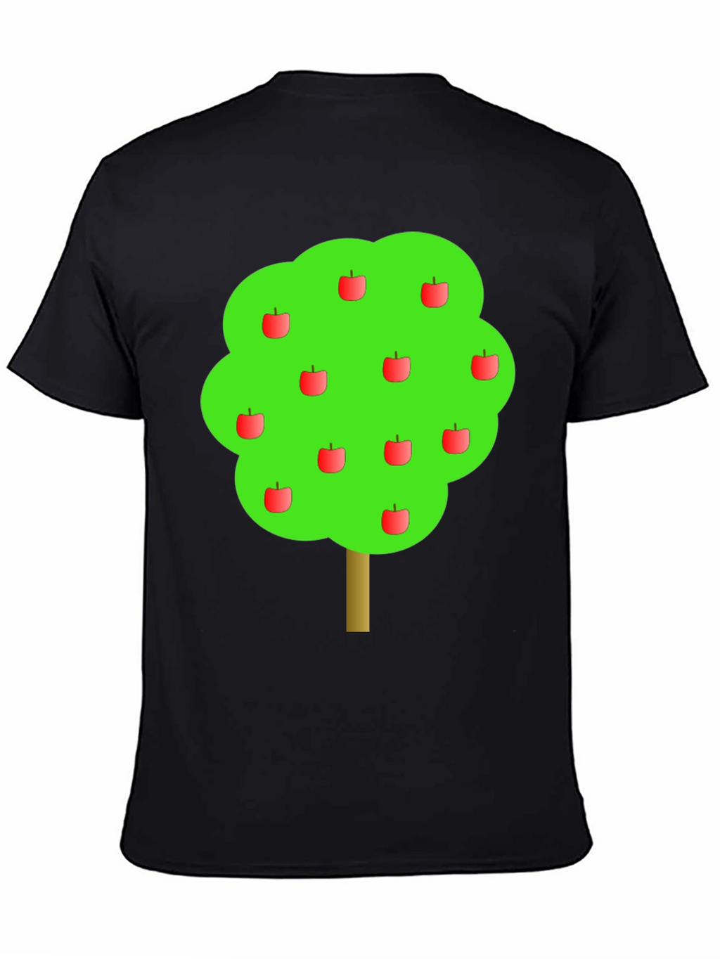 Apple Tree Graphic Black T-Shirt