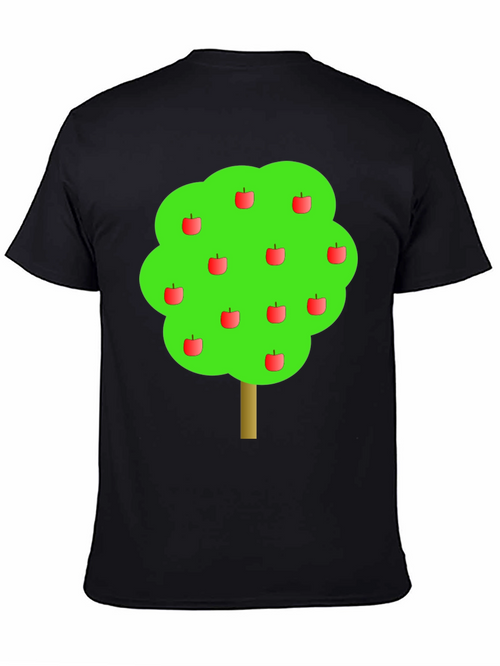 Apple Tree Graphic Black T-Shirt