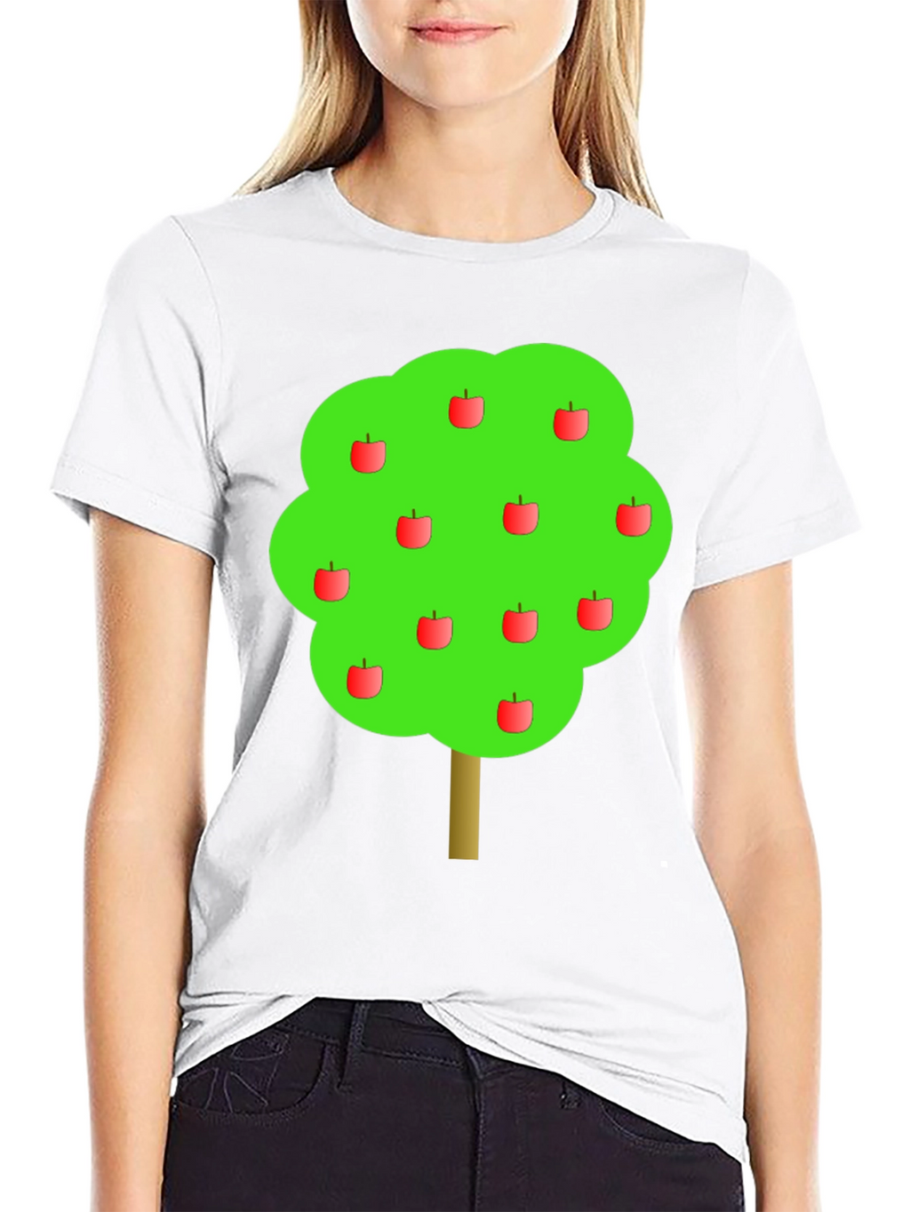 Apple Tree Graphic Black T-Shirt