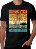 Eco-Friendly Save Rescue Recycle Graphic T-Shirt