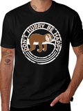 Dont Hurry Be Happy Sloth Graphic Tee