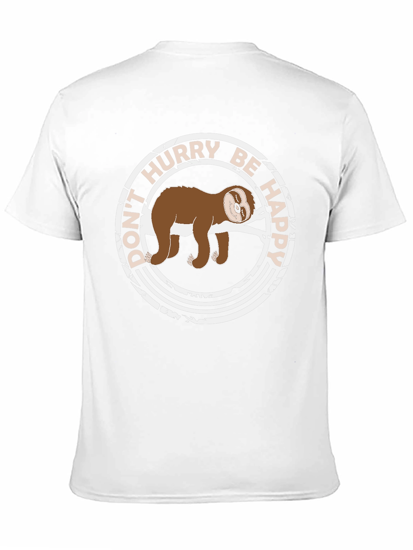 Dont Hurry Be Happy Sloth Graphic Tee