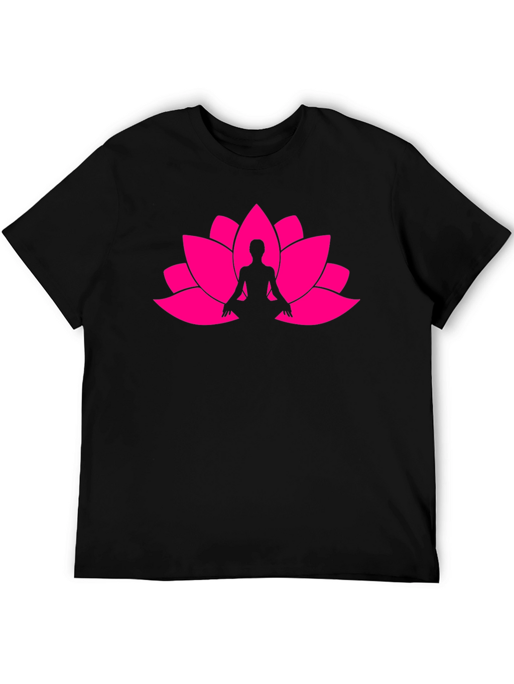 Lotus Meditation Black T-Shirt
