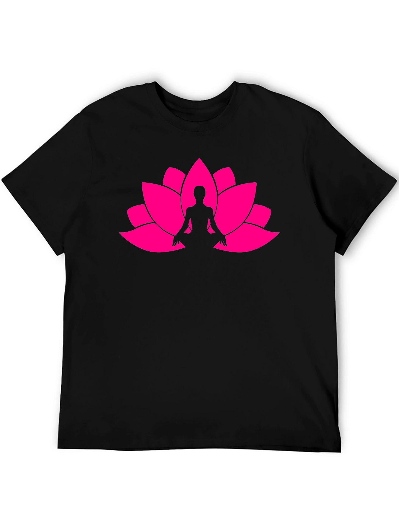 Lotus Meditation Black T-Shirt