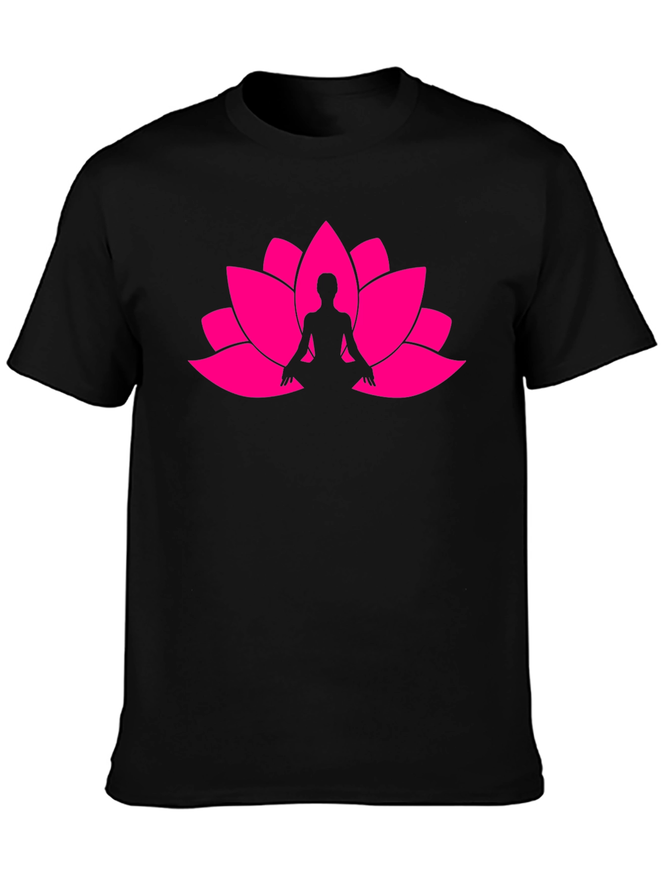 Lotus Meditation Black T-Shirt