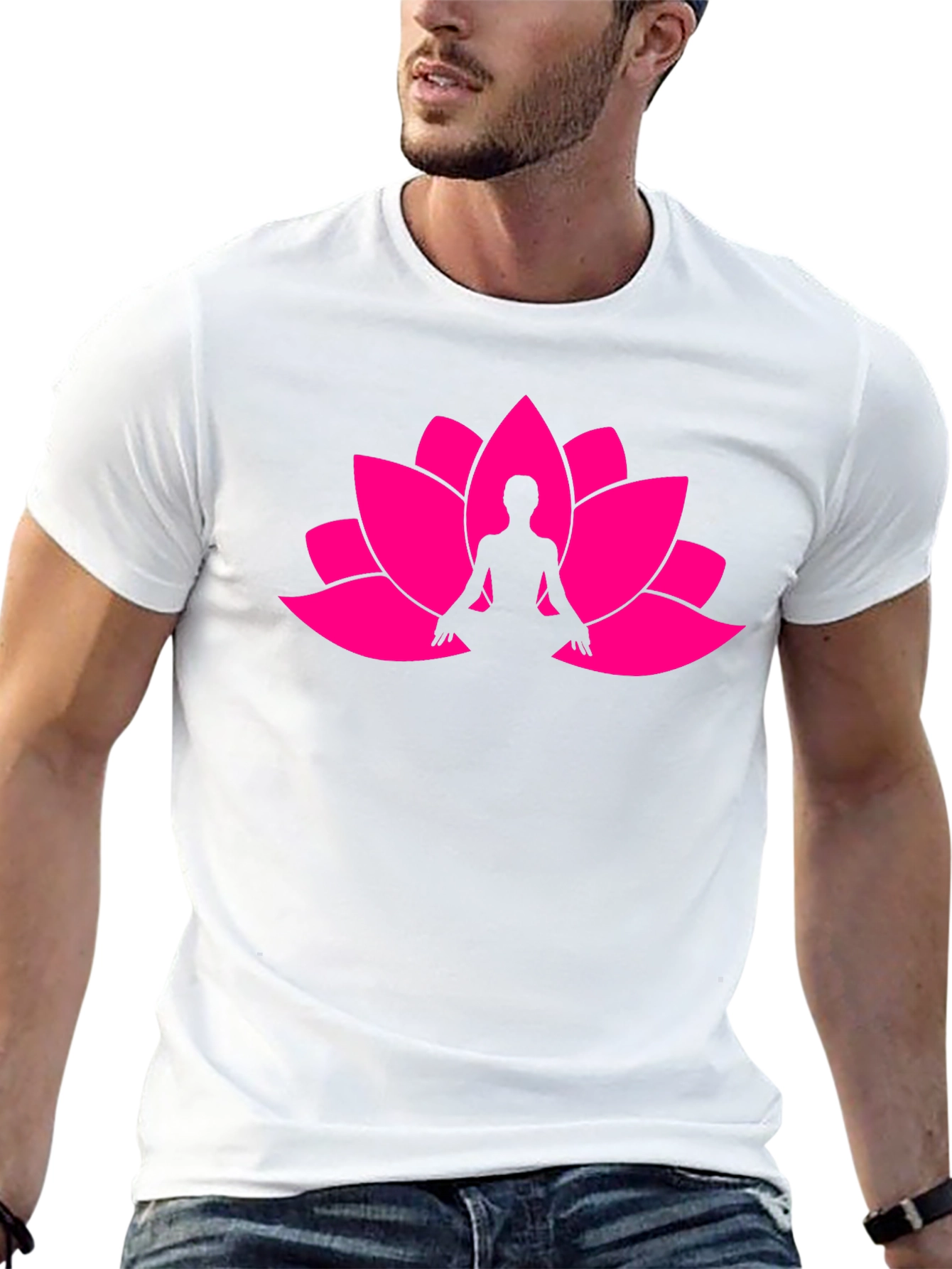Lotus Meditation Black T-Shirt