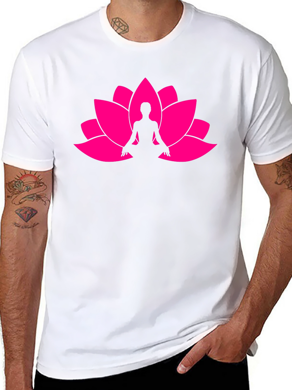 Lotus Meditation Black T-Shirt