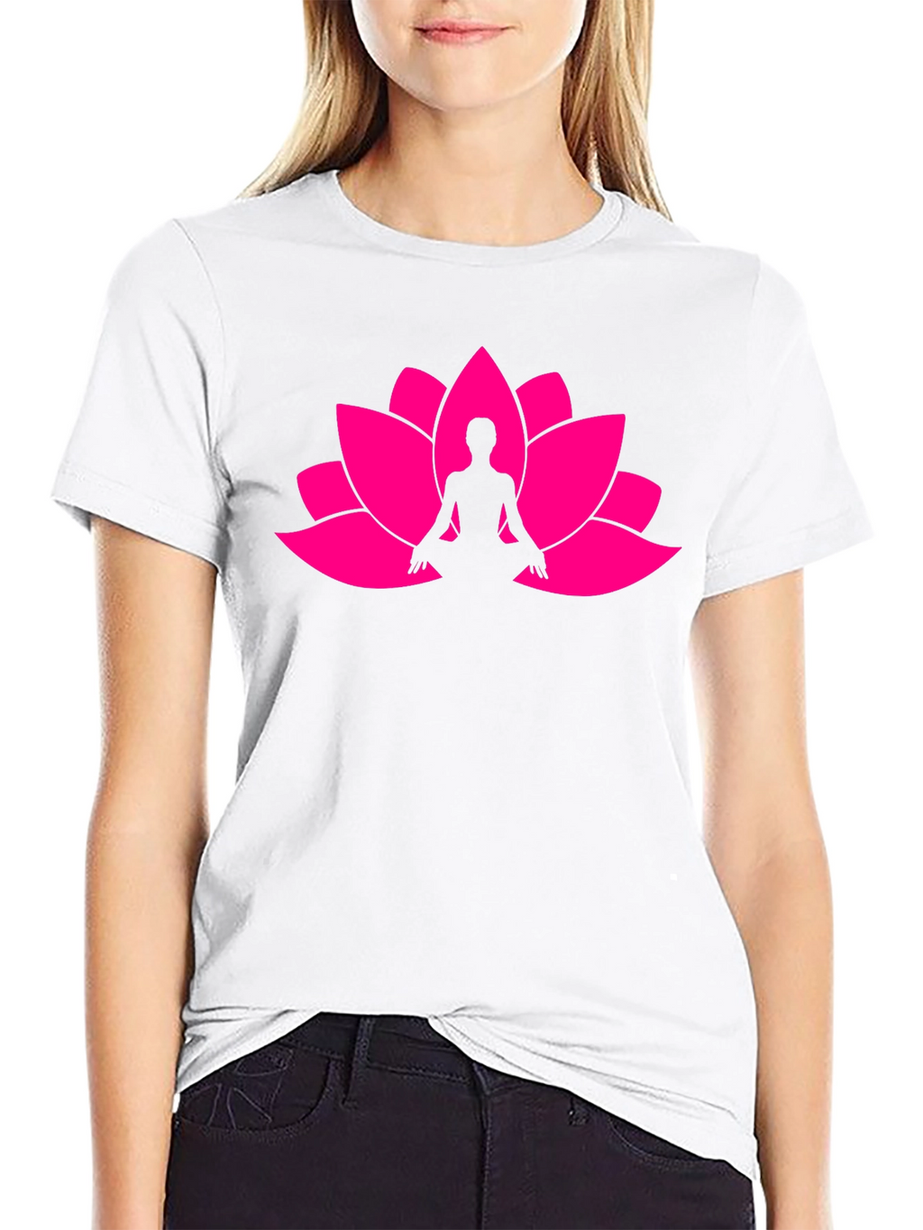 Lotus Meditation Black T-Shirt