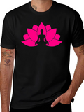Lotus Meditation Black T-Shirt