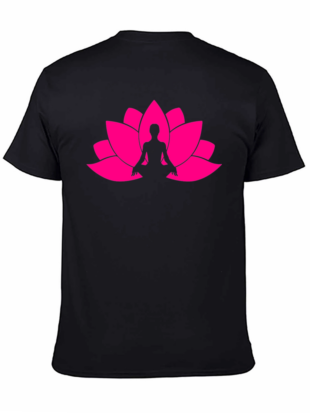 Lotus Meditation Black T-Shirt