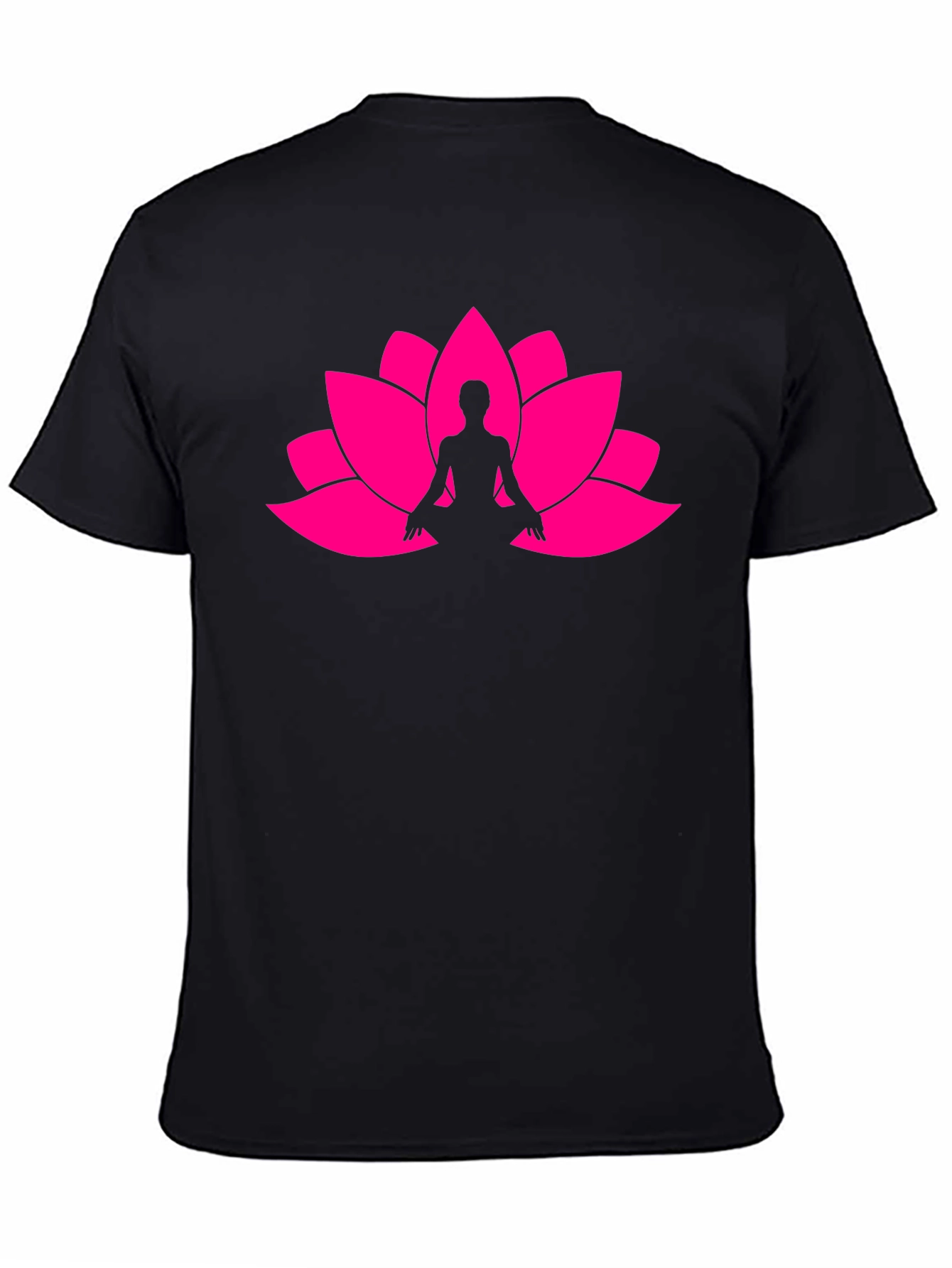Lotus Meditation Black T-Shirt