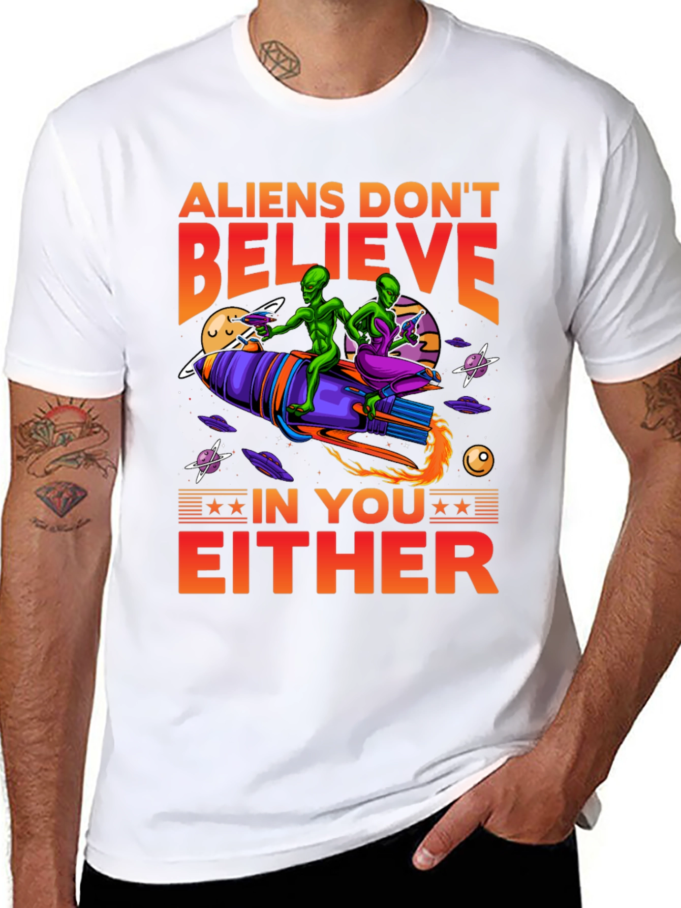 Aliens Dont Believe T-Shirt