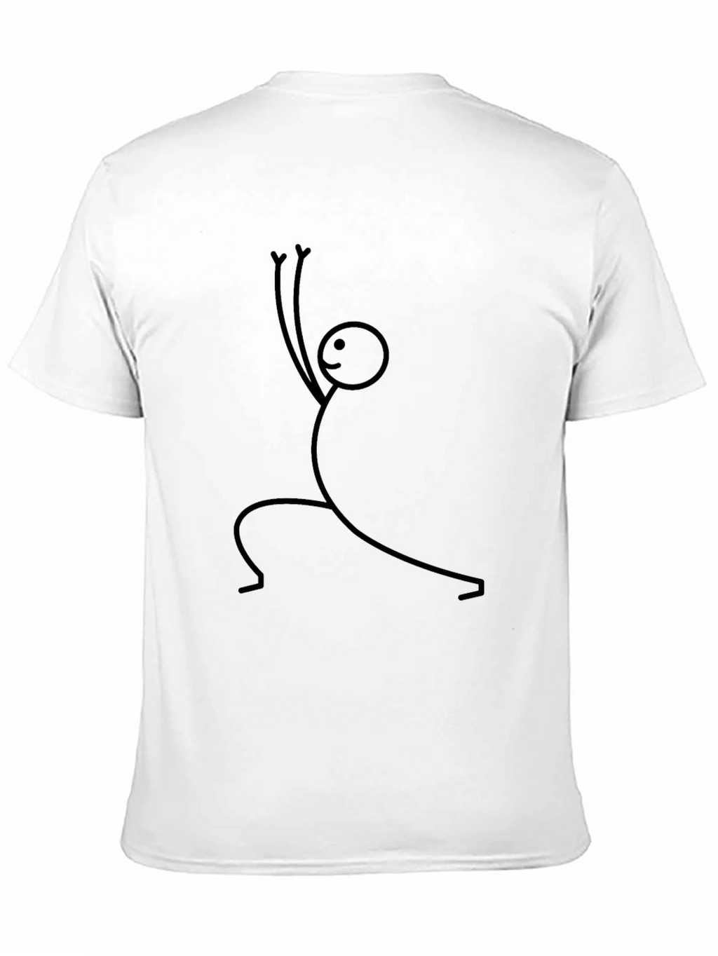 Stick Figure Yoga Black T-Shirt