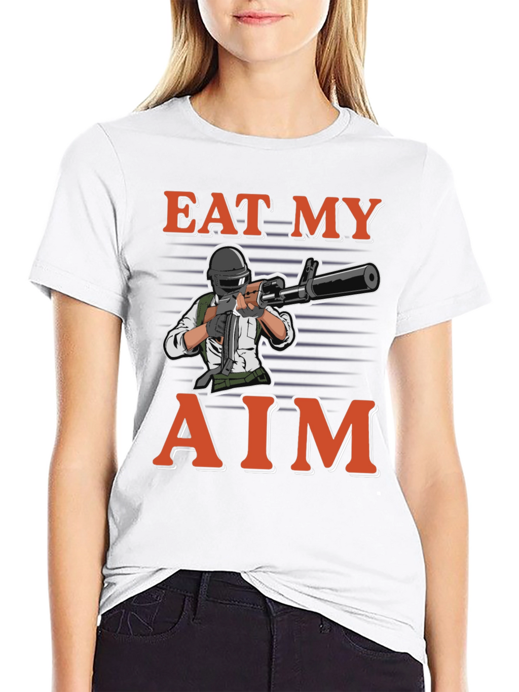 Eat My Aim Gaming T-Shirt - Black Cotton Tee