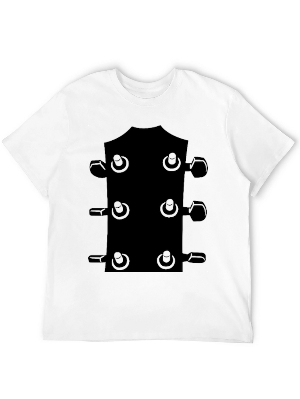 Guitar Headstock T-Shirt - Black Music Tee