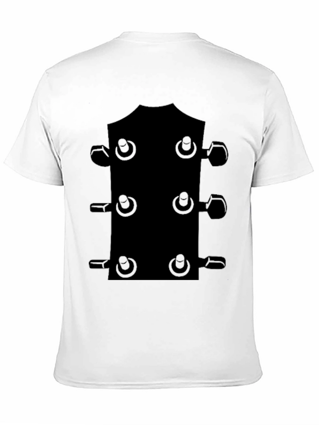 Guitar Headstock T-Shirt - Black Music Tee