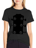 Guitar Headstock T-Shirt - Black Music Tee