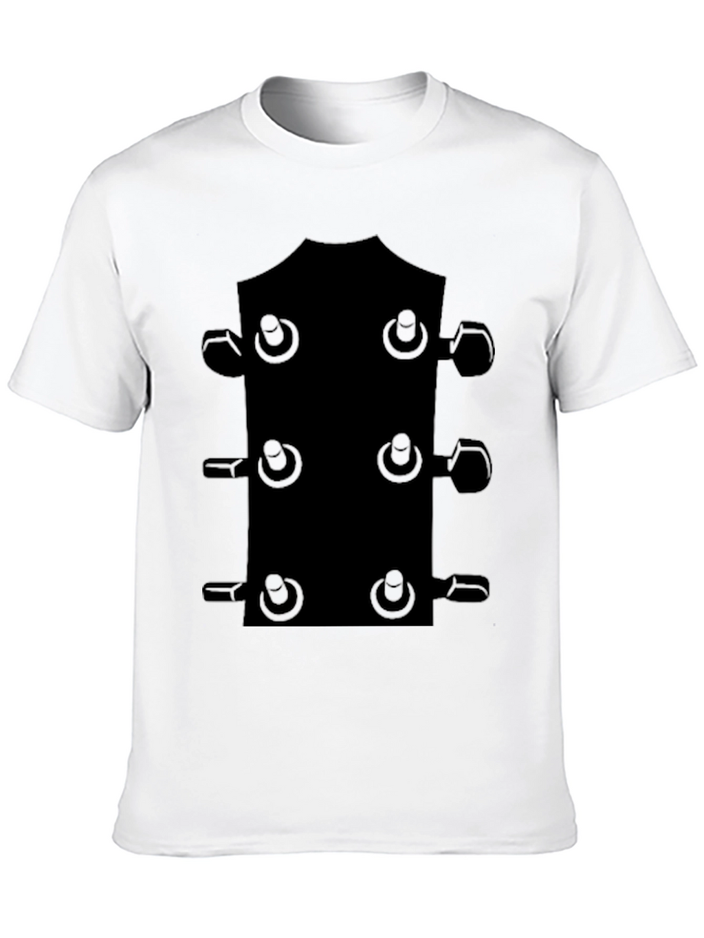 Guitar Headstock T-Shirt - Black Music Tee